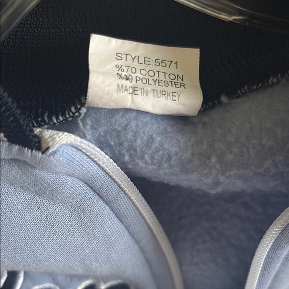 ❤️3 for $15!❤️ Blue and White London Varsity Jacket - Picture 6 of 6